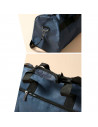Tradineur - Bolsa de viaje de tela con asas y correa de hombro, bolsillos con cremallera, plegable, ligera, resistente, deporte,