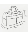 Tradineur - Bolsa de viaje de tela con asas y correa de hombro, bolsillos con cremallera, plegable, ligera, resistente, deporte,