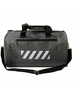 Tradineur - Bolsa de viaje de tela con correa de hombro y asas, bolsillos con cremallera, plegable, ligera, resistente, deporte,