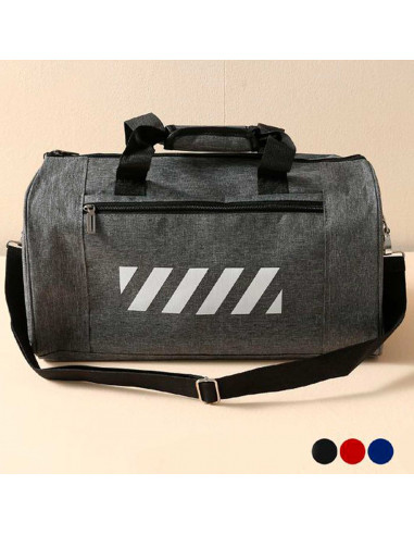 Tradineur - Bolsa de viaje de tela con correa de hombro y asas, bolsillos con cremallera, plegable, ligera, resistente, deporte,