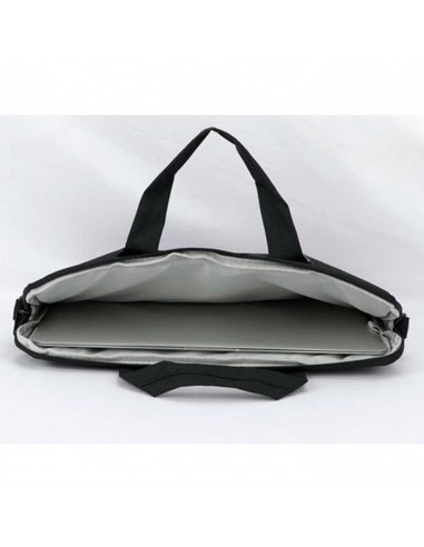 Tradineur - Bolsa para portátil de 11-12 pulgadas, bolso, bandolera, maletín, funda de tela impermeable con asas y correa de hom