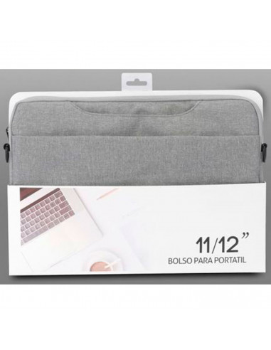 Tradineur - Bolsa para portátil de 11-12 pulgadas, bolso, maletín, bandolera, funda de tela impermeable con asas y correa de hom