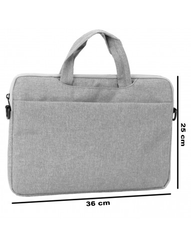 Tradineur - Bolsa para portátil de 11-12 pulgadas, bolso, maletín, bandolera, funda de tela impermeable con asas y correa de hom