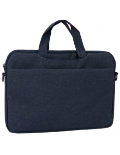 Tradineur - Bolsa para portátil de 11-12 pulgadas, bolso, funda, bandolera, maletín de tela impermeable con asas y correa de hom