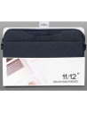Tradineur - Bolsa para portátil de 11-12 pulgadas, bolso, funda, bandolera, maletín de tela impermeable con asas y correa de hom