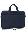Tradineur - Bolsa para portátil de 11-12 pulgadas, bolso, funda, bandolera, maletín de tela impermeable con asas y correa de hom