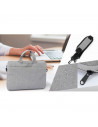 Tradineur - Bolsa para portátil de 13-14 pulgadas, bolso, maletín, bandolera, funda de tela impermeable con asas y correa de hom