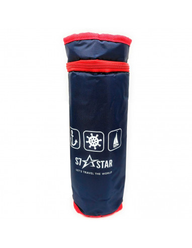 Tradineur - Bolsa térmica porta botellas, bolsa aislante portátil con correa de hombro ajustable, plegable, funda para bebidas,