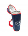 Tradineur - Bolsa térmica porta botellas, bolsa aislante portátil con correa de hombro ajustable, plegable, funda para bebidas,