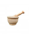 Artema - Mortero de madera natural, diámetro 14 cm con mazo de 19 cm. Mortero manual de cocina para moler ajo, especias y hierba