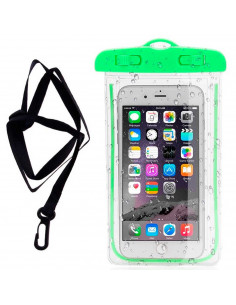 Tradineur - Bolsa estanca móvil universal, funda impermeable con correa para smartphone de hasta 6,7 pulgadas, guardar dinero, t