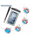 Tradineur - Bolsa estanca móvil universal, funda impermeable con correa para smartphone de hasta 6,7 pulgadas, guardar dinero, t