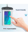 Tradineur - Bolsa estanca móvil universal, funda impermeable con correa para smartphone de hasta 6,7 pulgadas, guardar dinero, t