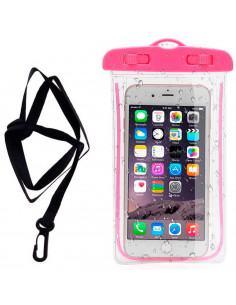 Tradineur - Bolsa estanca universal para móvil, funda impermeable con correa para smartphone de hasta 6,7 pulgadas, guardar dine