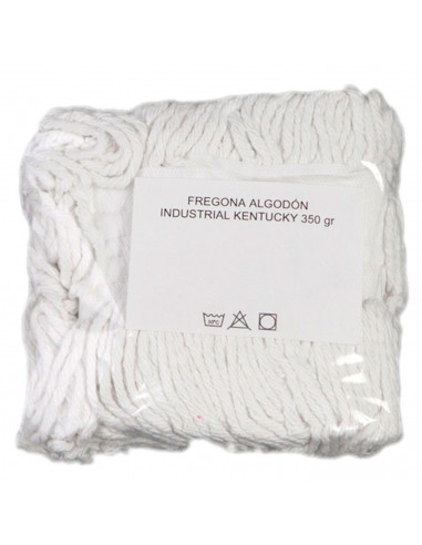 Pamex - Fregona de algodón "kentucky" para uso industrial, de 350 gramos de peso, de 7 x 22 x 19 cm. Mopa para fregar suelos, es