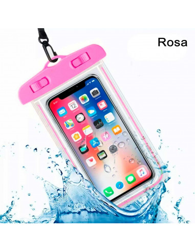 Tradineur - Bolsa estanca universal para móvil, funda impermeable con correa para smartphone de hasta 6,7 pulgadas, guardar dine