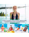 Tradineur - Bolsa estanca universal para móvil, funda impermeable con correa para smartphone de hasta 6,7 pulgadas, guardar dine
