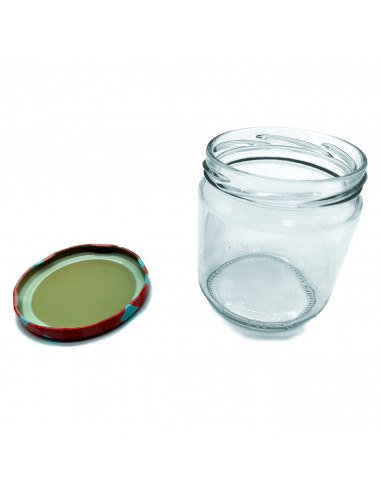 Tradineur - Tarro de vidrio multiusos, bote, frasco facetado con tapa de rosca, guardar mermelada, miel, frutos secos, especias