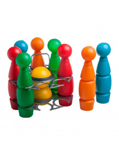 Juego de bolera con 8 bolos y 2 bolas, kit de bolera, set de bolos de 30 x 8 cm