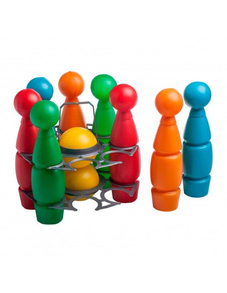 Juego de bolera con 8 bolos y 2 bolas, kit de bolera, set de bolos de 30 x 8 cm