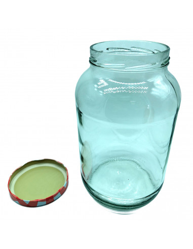 Tradineur - Tarro de vidrio multiusos, bote, frasco facetado con tapa de rosca, guardar mermelada, miel, frutos secos, especias