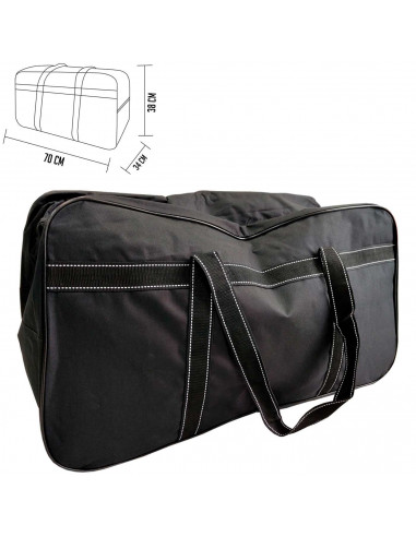 Tradineur - Bolsa de viaje de tela con asas y correa de hombro - Fabricado en Poliéster - bolsillo con cremallera, plegable, lig