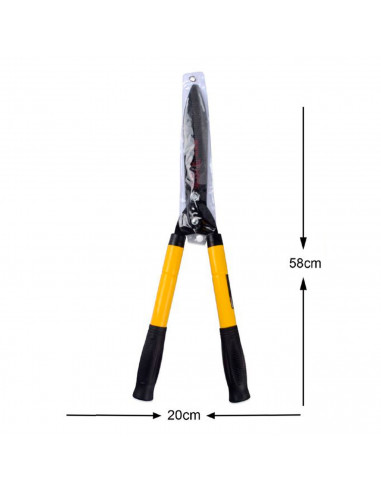 Tradineur - Tijera para podar con mangos extensibles - Diseño ergonómico - Herramienta manual para jardín - 58 x 19,5 x 3 cm