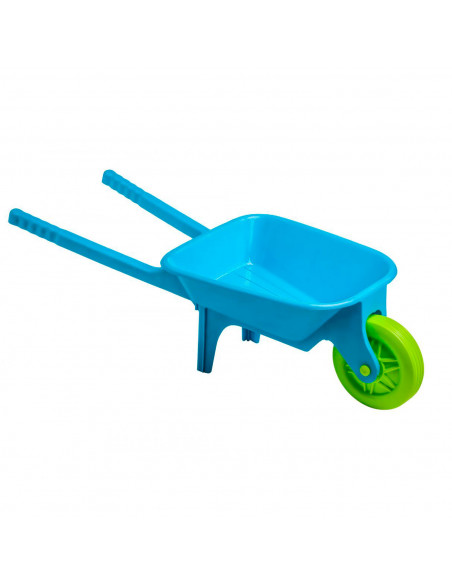 Tradineur - Carretilla de playa de plástico, juguete infantil para jugar en la arena, parque, jardín, regalo para niños, 21,5 x