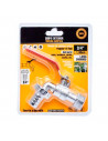 Tradineur - Grifo de latón para exteriores - Conexión de 3/4" - Apto para baño, lavadero, jardín, cocina, etc. - Longitud de 1,9