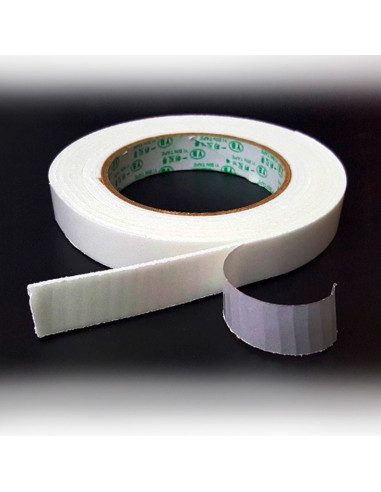 Tradineur - Cinta Adhesiva de Doble cara - Fijación extrafuerte - Fácil de utilizar, de forma rápida y segura - 18 mm x 5 M