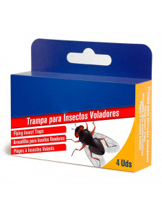 Tradineur - Trampa para insectos voladores - 4 Unidades - Ideal para los mosquitos, moscas y otros insectos 