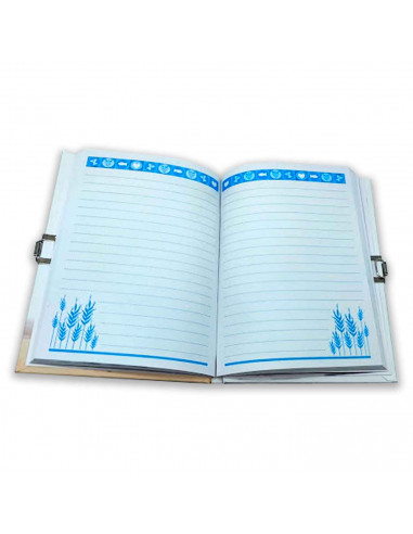 Tradineur - Diario de Primera Comunión + bolígrafo con luz, tapa dura, incluye candado, 90 páginas decoradas, regalo original (N