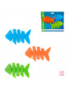 Tradineur - Set de 3 peces flexibles de colores para buceo, plástico, juegos acuáticos, piscina, coordinación mano-ojo, concienc