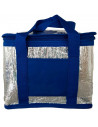 Tradineur - Bolsa térmica porta alimentos con forro de aluminio, nevera de pvc con asas, cremallera y aislante interior, frío, p