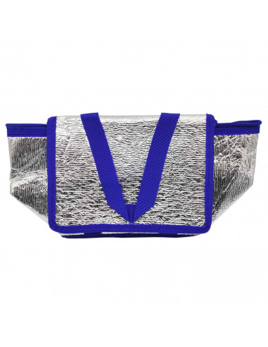 Tradineur - Bolsa térmica porta alimentos con forro de aluminio, nevera de pvc con asas, cremallera y aislante interior, frío, p
