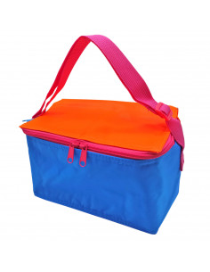 Tradineur - Bolsa térmica porta alimentos, forro de aluminio, nevera de poliéster, correa ajustable, cremallera y aislante inter