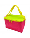 Tradineur - Bolsa térmica porta alimentos, forro de aluminio, nevera de poliéster, correa ajustable, cremallera y aislante inter