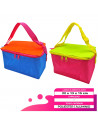 Tradineur - Bolsa térmica porta alimentos, forro de aluminio, nevera de poliéster, correa ajustable, cremallera y aislante inter