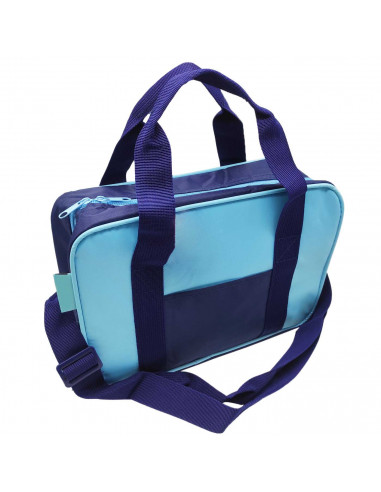 Tradineur - Bolsa porta alimentos térmica, forro de aluminio, nevera de poliéster, asas y correa ajustable, cremallera y aislant