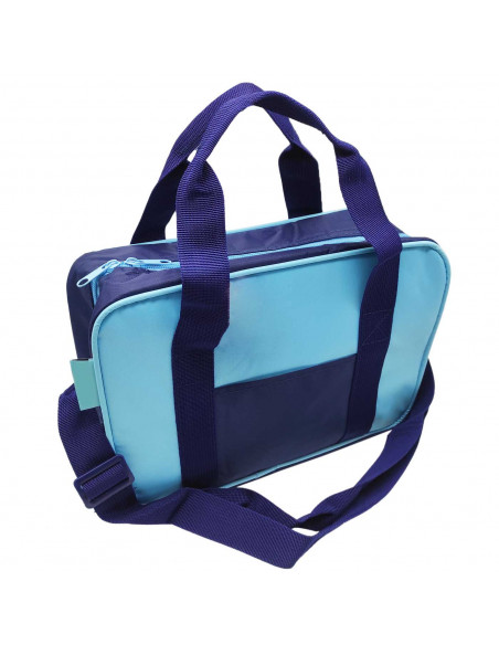 Tradineur - Bolsa porta alimentos térmica, forro de aluminio, nevera de poliéster, asas y correa ajustable, cremallera y aislant
