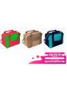 Tradineur - Bolsa porta alimentos térmica, forro de aluminio, nevera de poliéster, asas y correa ajustable, cremallera y aislant