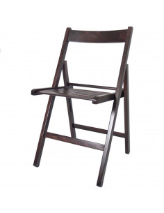 Tradineur - Silla plegable de madera con reposapiés para exterior, asiento de 33 x 30 cm, máx. 95 kg,  jardín, terraza, balcón,