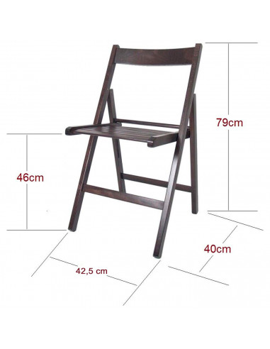 Tradineur - Silla plegable de madera con reposapiés para exterior, asiento de 33 x 30 cm, máx. 95 kg,  jardín, terraza, balcón,