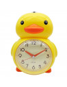 Tradineur - Reloj despertador analógico infantil de plástico, incluye luz y función snooze, botón de apagado, funcionamiento con