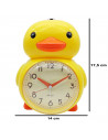 Tradineur - Reloj despertador analógico infantil de plástico, incluye luz y función snooze, botón de apagado, funcionamiento con