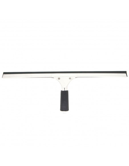 Tradineur - Limpiacristales profesional de acero inoxidable 45 cm. Rasqueta limpiar cristales, limpiador ventanas, cepillo rasca