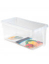 Tradineur - Cajón organizador reutilizable para frigorífico, recipiente de plástico transparente con asa para almacenar fruta, v