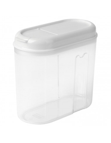 Tradineur - Recipiente de plástico reutilizable con tapa, bote de almacenaje, pasta, legumbres, cereales, frutos secos, café, fa