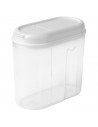 Tradineur - Recipiente de plástico reutilizable con tapa, bote de almacenaje, pasta, legumbres, cereales, frutos secos, café, fa