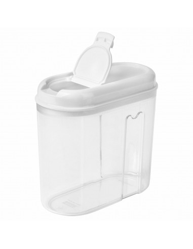 Tradineur - Recipiente de plástico reutilizable con tapa, bote de almacenaje, pasta, legumbres, cereales, frutos secos, café, fa